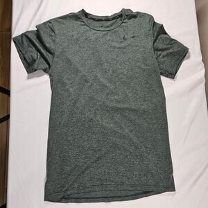 Nike Dri-FIT T Shirt Womens Small Green Heather Athletic Short Sleeve Top